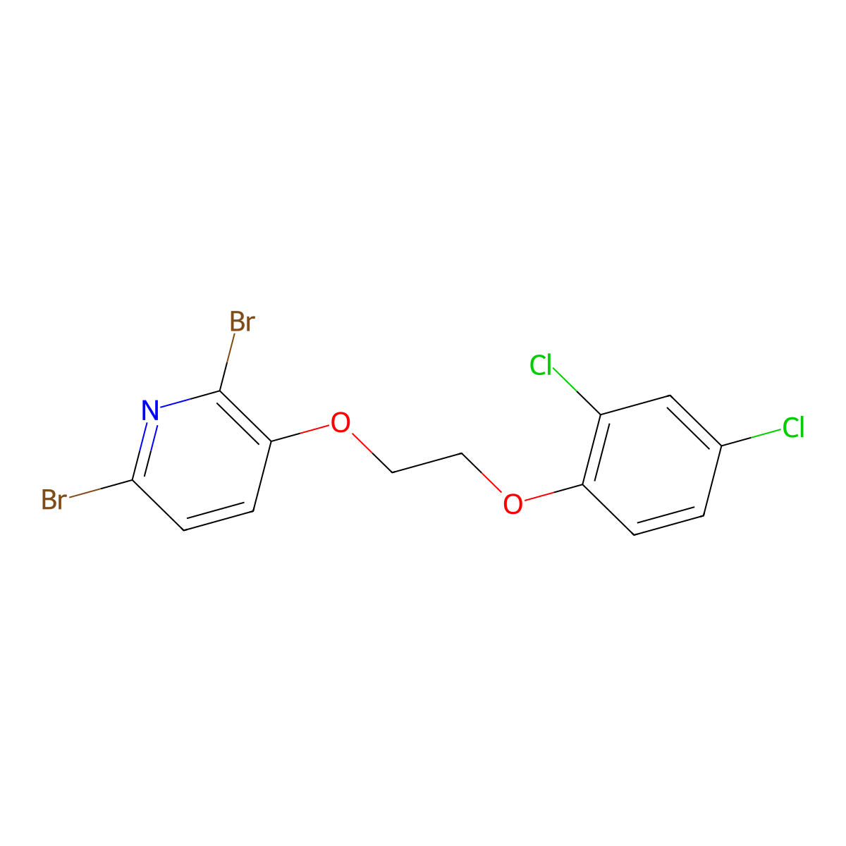 2,6-Dibromo-3-[2-(2,4-dichlorophenoxy)ethoxy]pyridine molecular structure, CAS 1355026-47-9