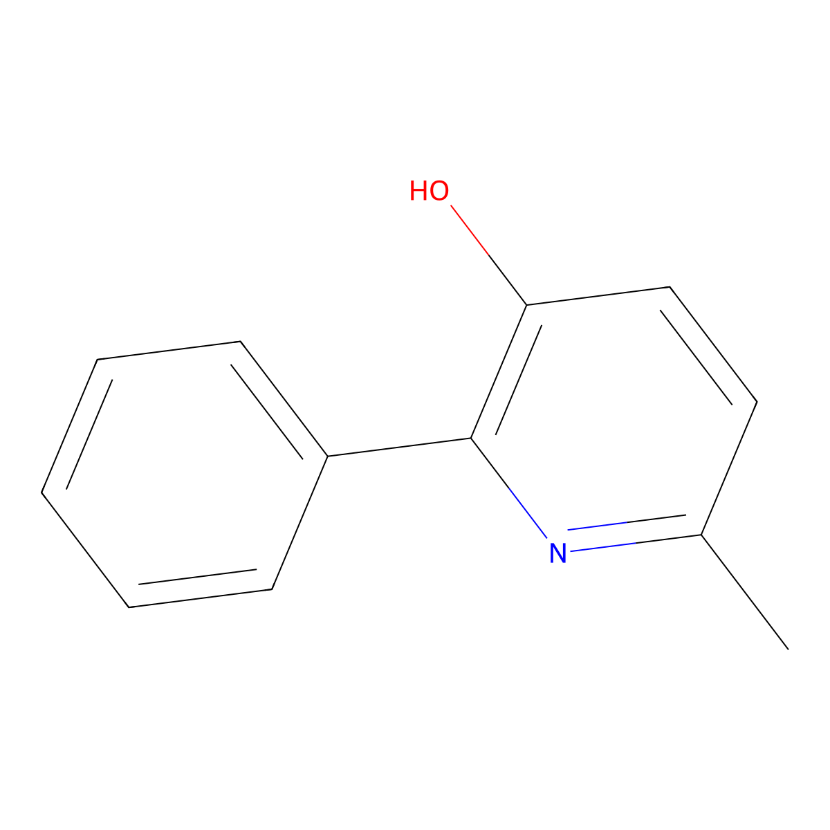 6-Methyl-2-phenylpyridin-3-ol molecular structure, CAS 1355026-64-0