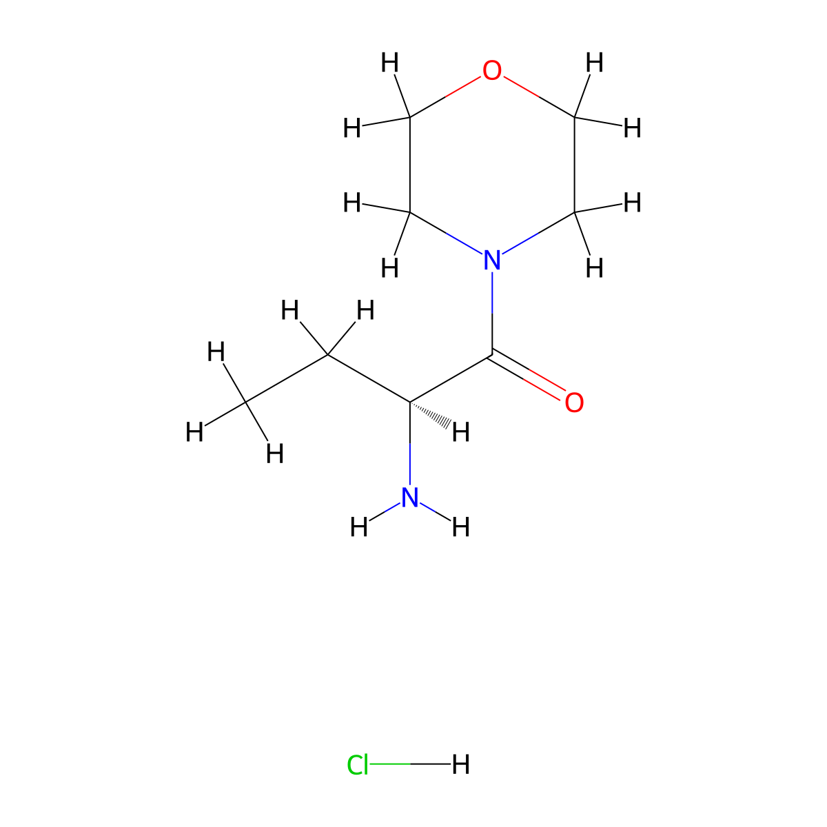 (2S)-2-amino-1-(morpholin-4-yl)butan-1-one hydrochloride molecular structure, CAS 1355039-65-4