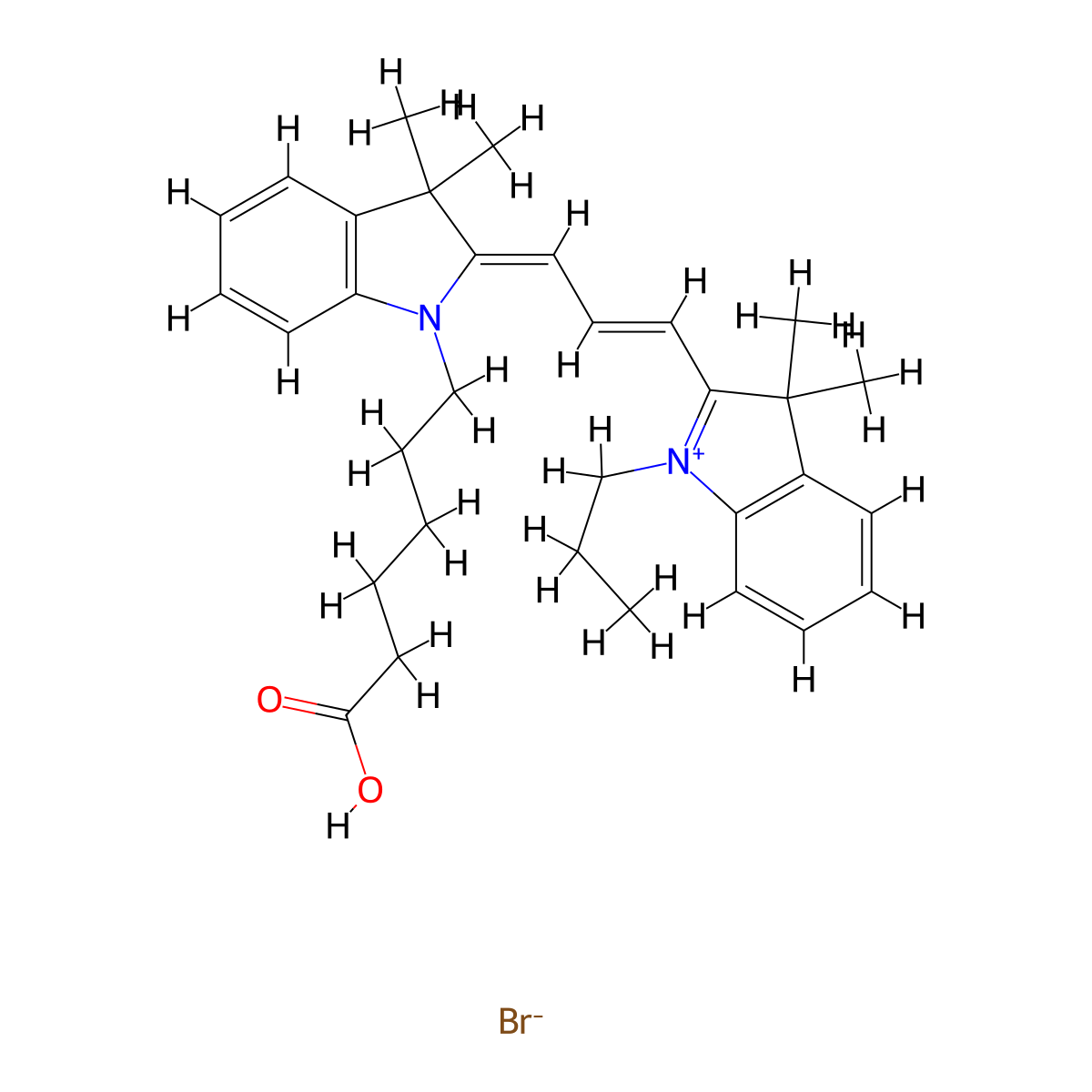 Propylcyanine 3 bromide molecular structure, CAS 1355043-65-0