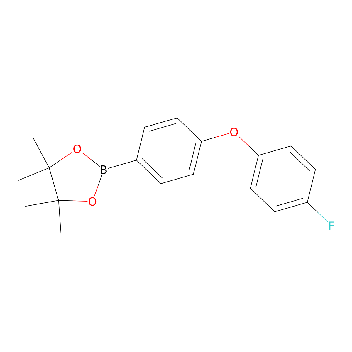 2-[4-(4-Fluorophenoxy)phenyl]-4,4,5,5-tetramethyl-1,3,2-dioxaborolane molecular structure, CAS 1355052-34-4