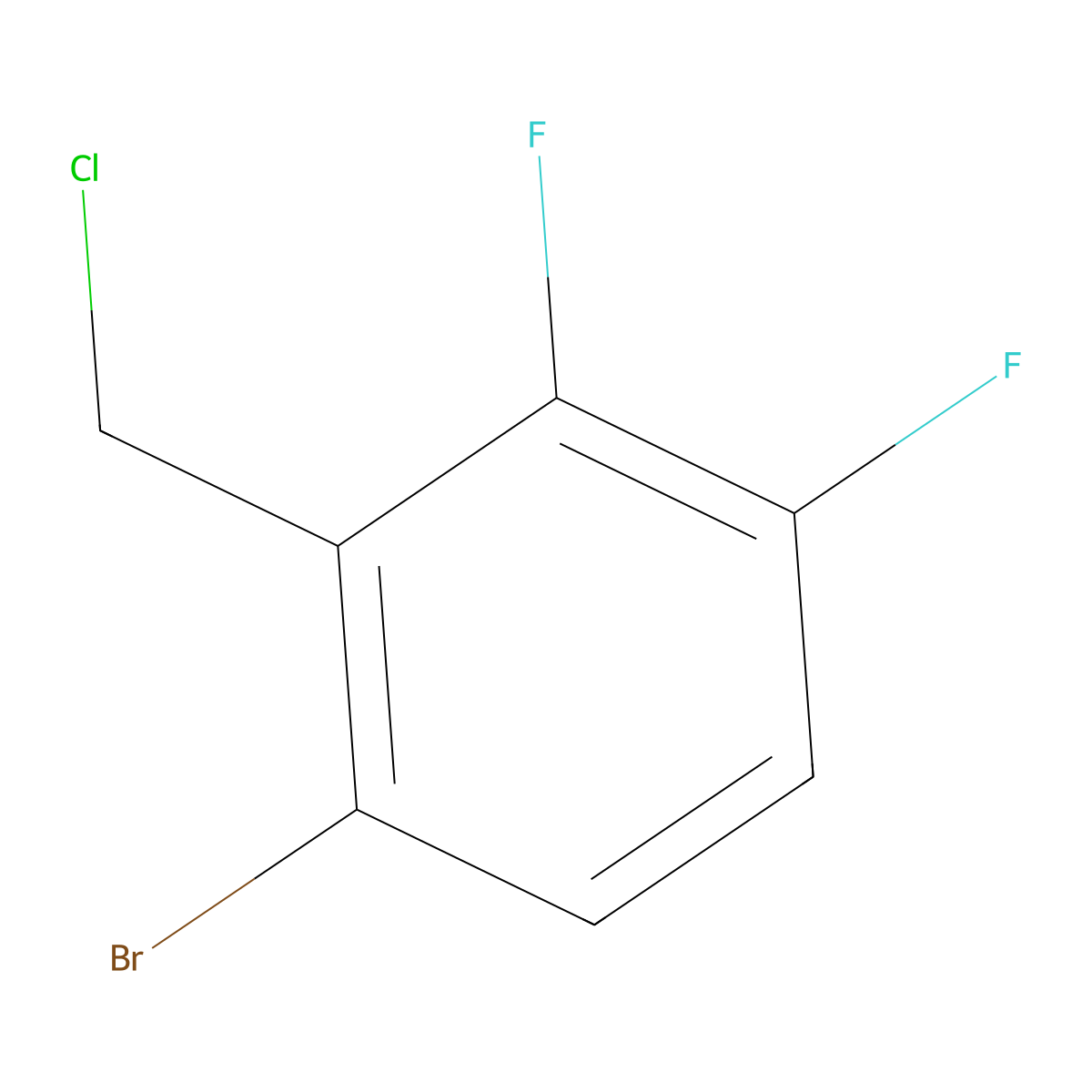 1-Bromo-2-(chloromethyl)-3,4-difluorobenzene molecular structure, CAS 1355061-41-4