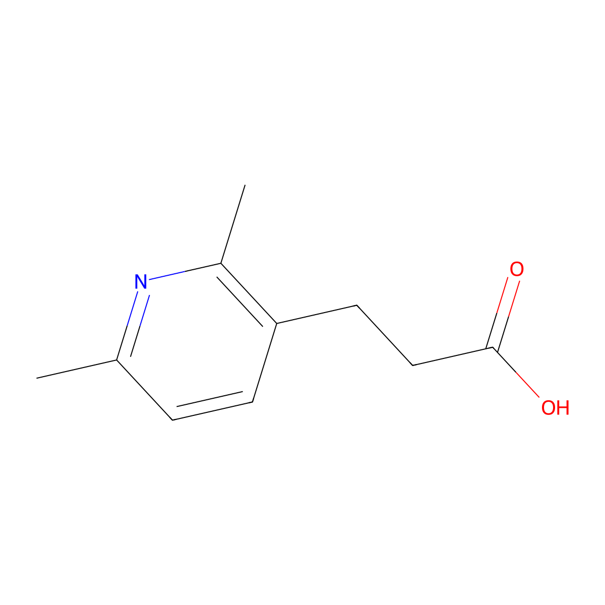 3-(2,6-Dimethylpyridin-3-YL)propanoic acid molecular structure, CAS 1355062-17-7