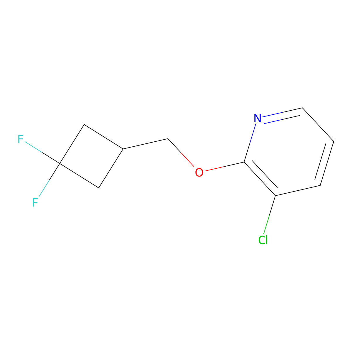 3-Chloro-2-((3,3-difluorocyclobutyl)methoxy)pyridine molecular structure, CAS 1355066-35-1