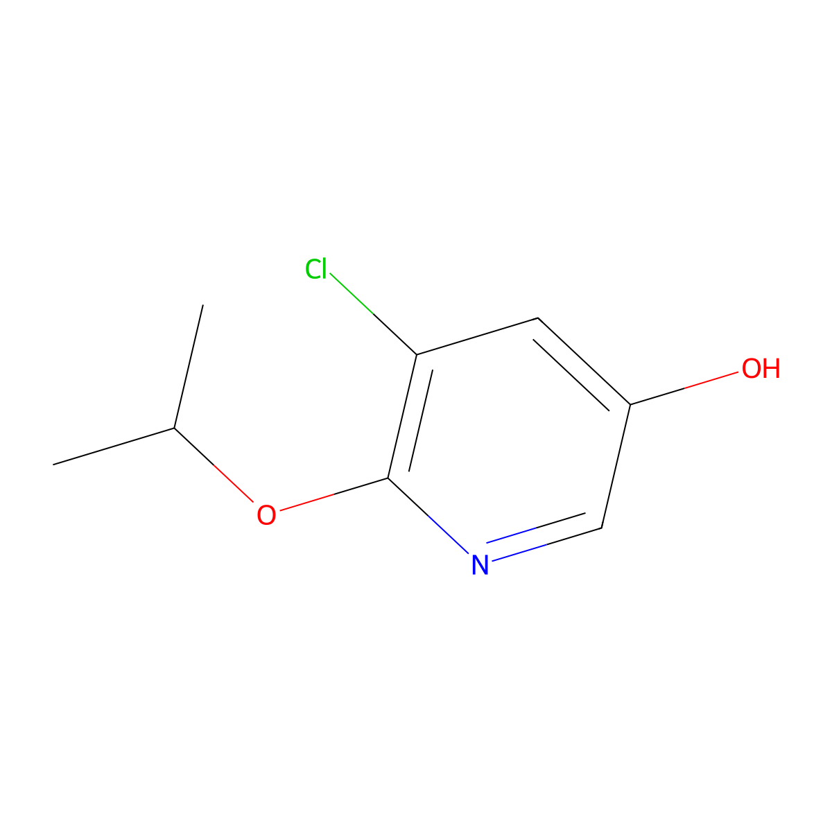 5-Chloro-6-isopropoxypyridin-3-OL molecular structure, CAS 1355066-41-9