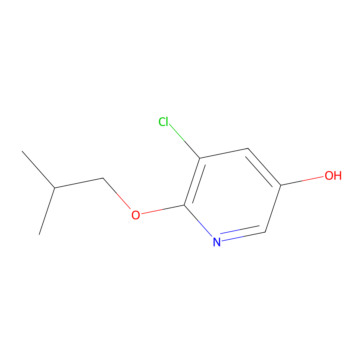 5-Chloro-6-isobutoxypyridin-3-OL molecular structure, CAS 1355066-42-0