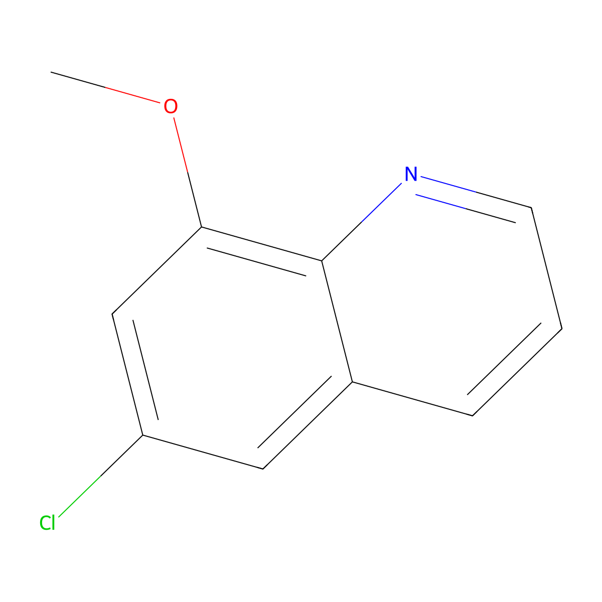 6-Chloro-8-methoxyquinoline molecular structure, CAS 1355066-78-2