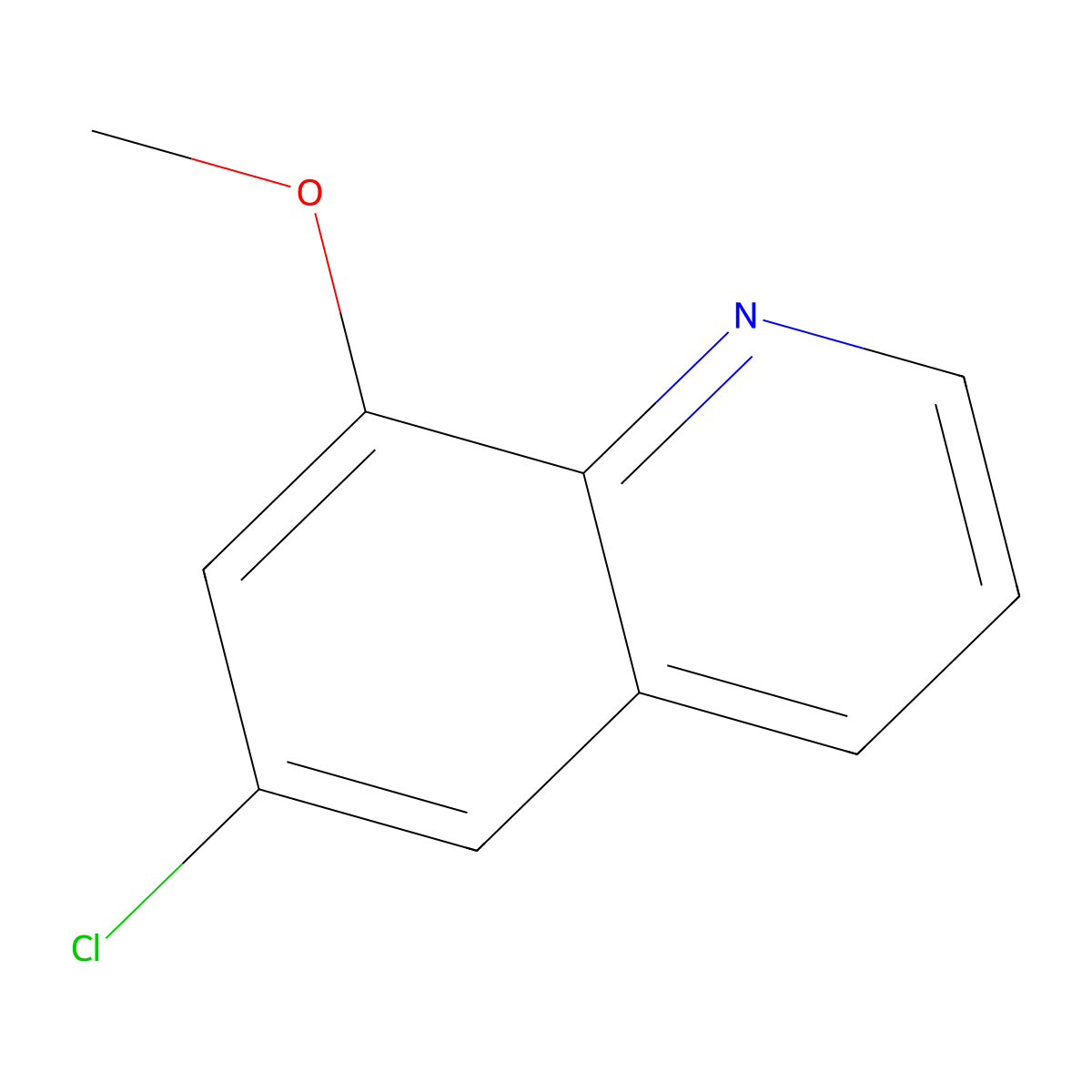6-Chloro-8-methoxyquinoline molecular structure, CAS 1355066-78-2