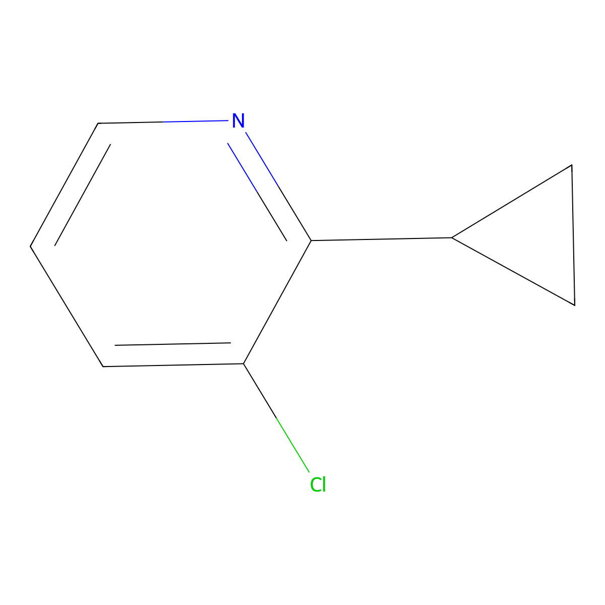 3-Chloro-2-cyclopropylpyridine molecular structure, CAS 1355066-87-3