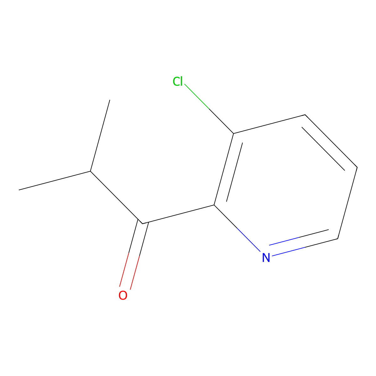 1-(3-Chloropyridin-2-yl)-2-methylpropan-1-one molecular structure, CAS 1355066-97-5