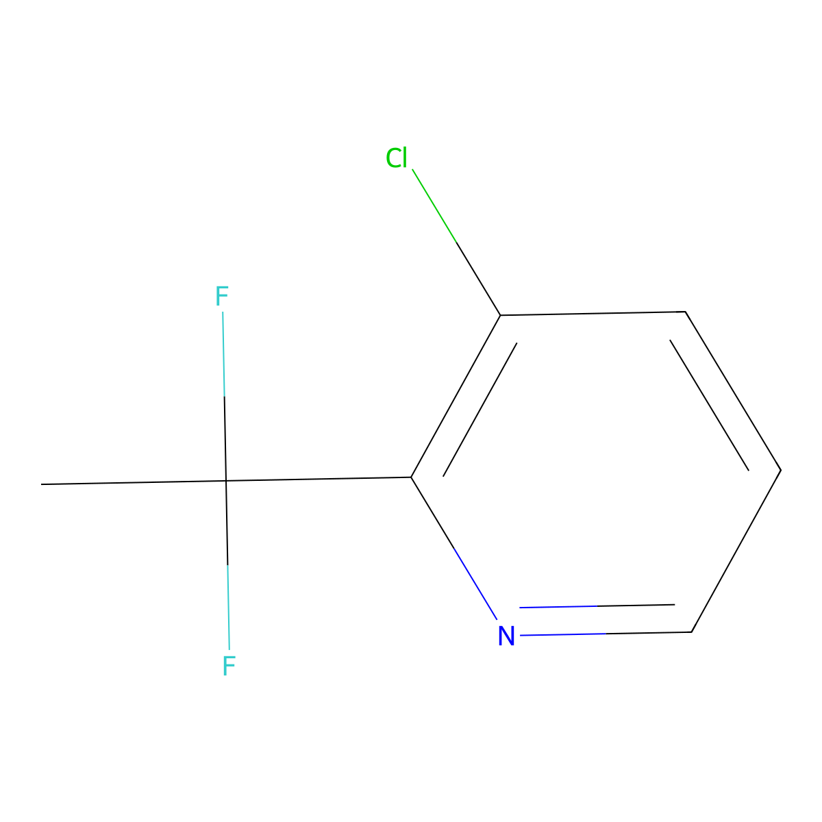 3-Chloro-2-(1,1-difluoroethyl)pyridine molecular structure, CAS 1355066-99-7