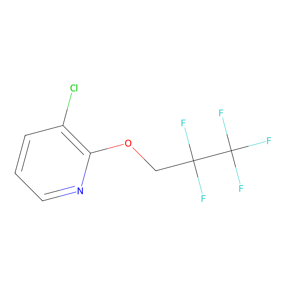 3-Chloro-2-(2,2,3,3,3-pentafluoropropoxy)pyridine molecular structure, CAS 1355068-50-6