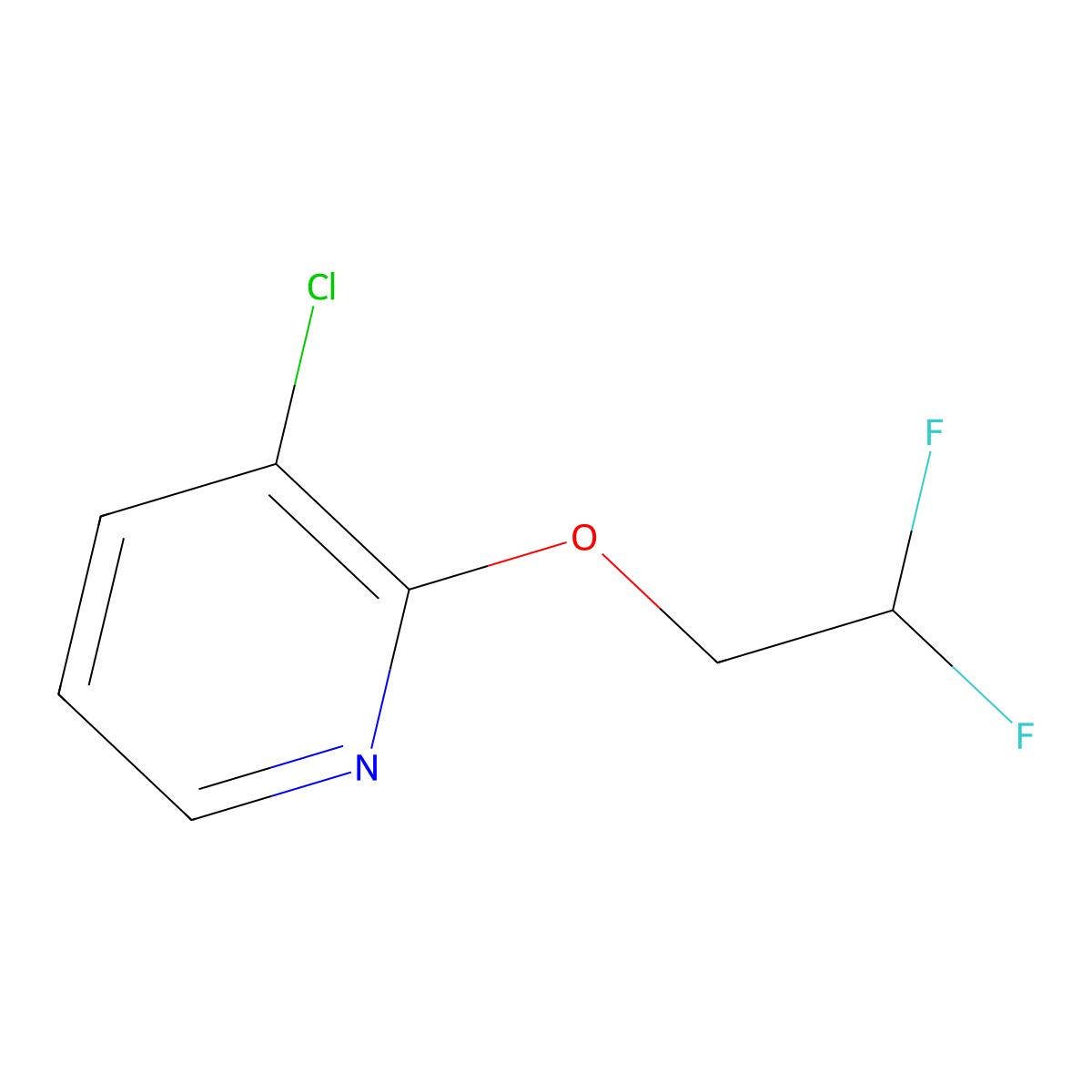 3-Chloro-2-(2,2-difluoroethoxy)pyridine molecular structure, CAS 1355068-55-1