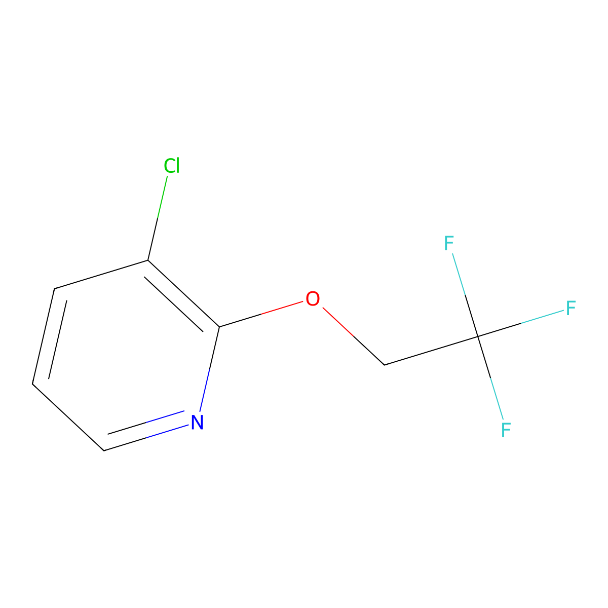 3-Chloro-2-(2,2,2-trifluoroethoxy)pyridine molecular structure, CAS 1355068-59-5