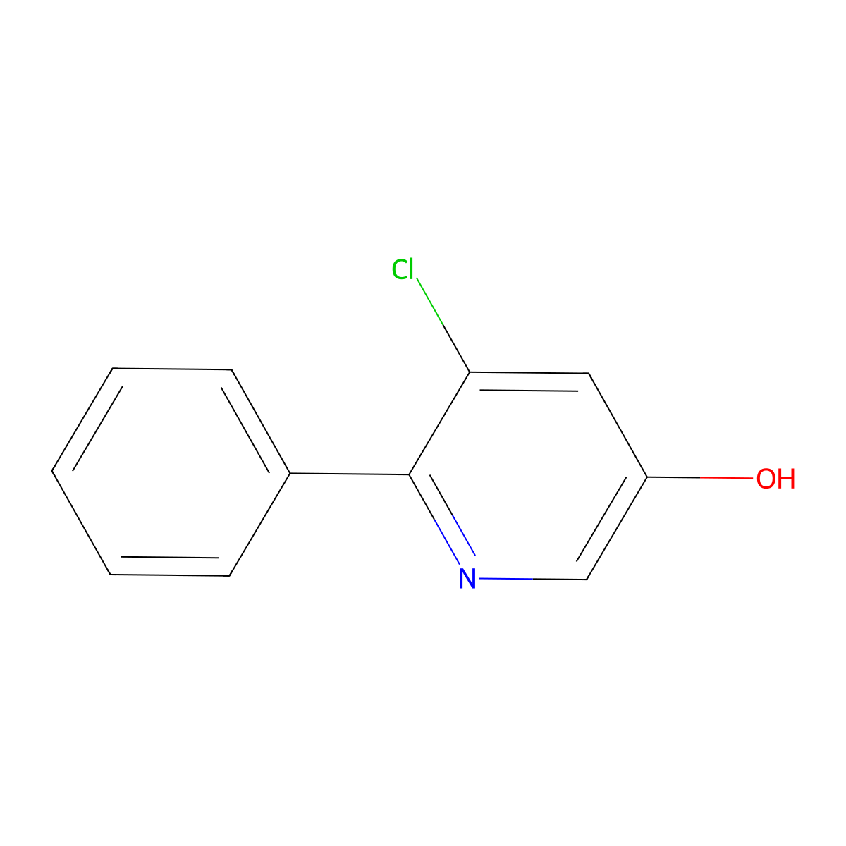 5-Chloro-6-phenylpyridin-3-OL molecular structure, CAS 1355070-34-6