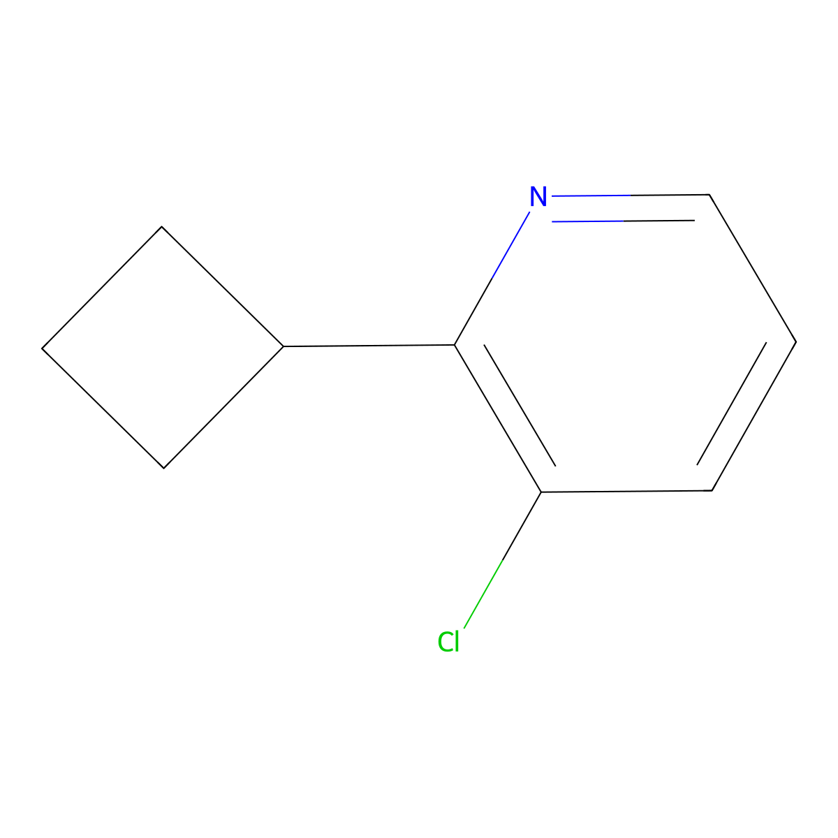 3-Chloro-2-cyclobutylpyridine molecular structure, CAS 1355070-82-4