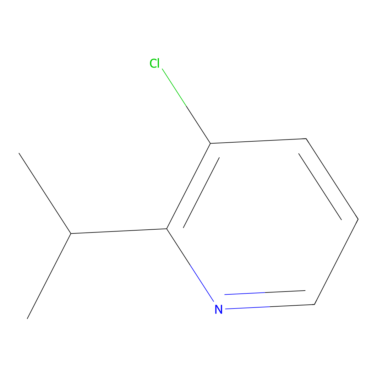 3-Chloro-2-isopropylpyridine molecular structure, CAS 1355070-86-8