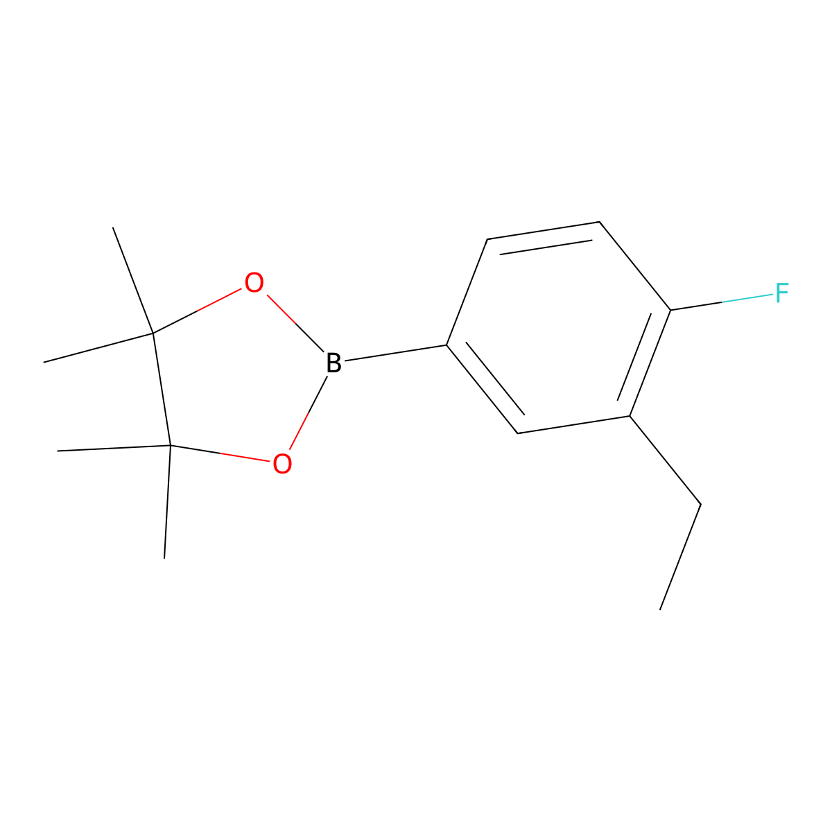 2-(3-Ethyl-4-fluorophenyl)-4,4,5,5-tetramethyl-1,3,2-dioxaborolane molecular structure, CAS 1355083-61-2