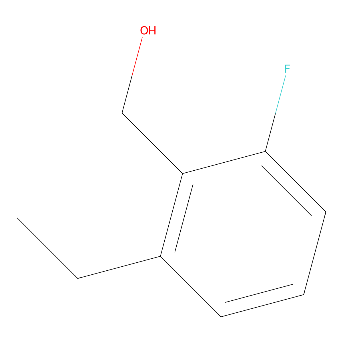 (2-Ethyl-6-fluorophenyl)methanol molecular structure, CAS 1355089-04-1