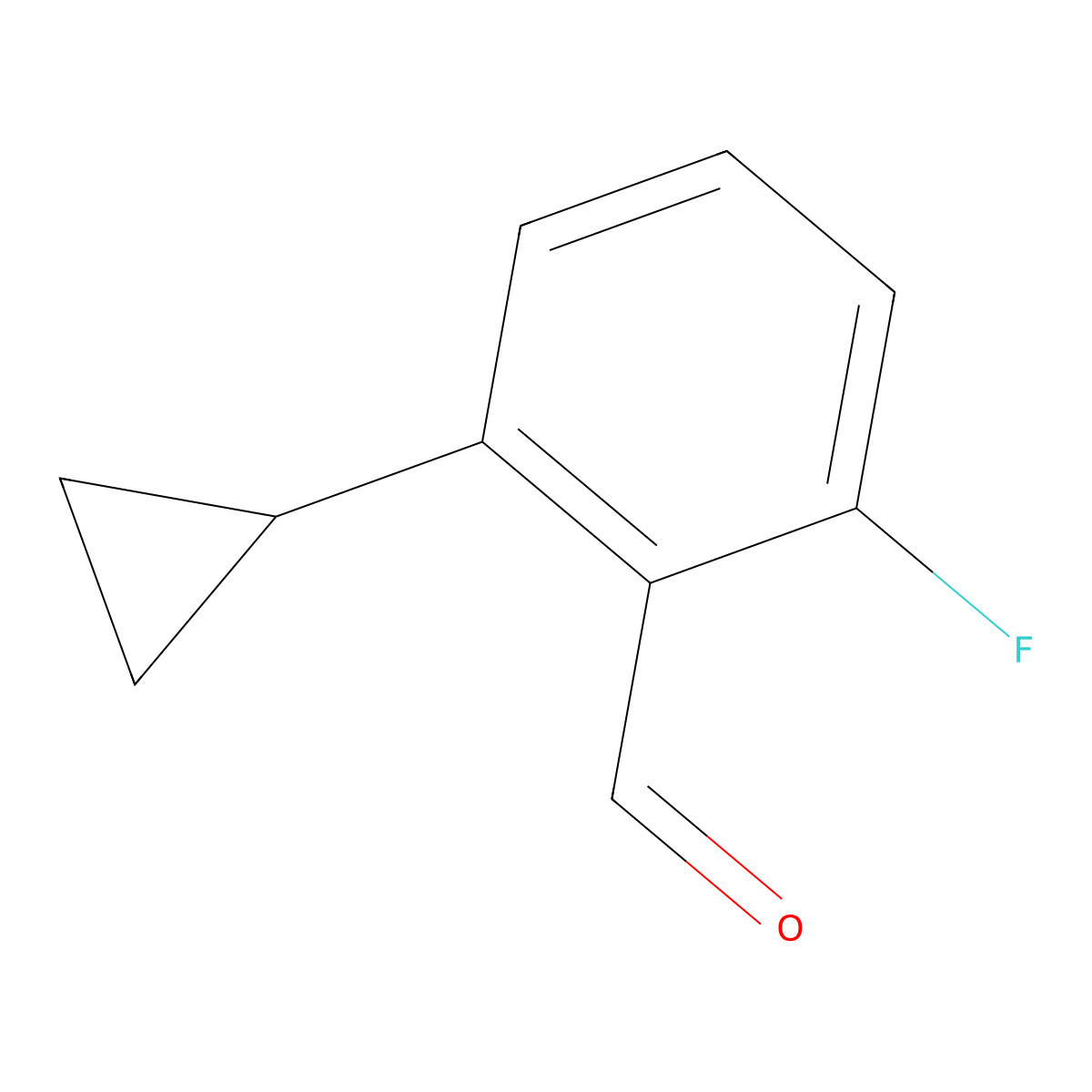 2-Cyclopropyl-6-fluorobenzaldehyde molecular structure, CAS 1355089-66-5