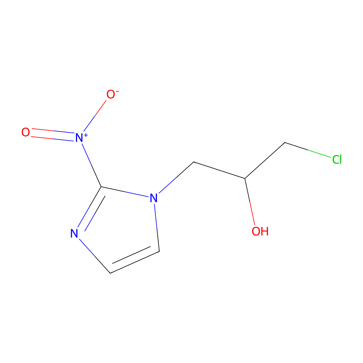 1-(3-Chloro-2-hydroxypropyl)-2-nitroimidazole molecular structure, CAS 13551-86-5