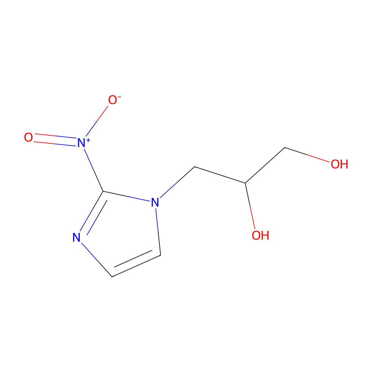 Desmethylmisonidazole molecular structure, CAS 13551-92-3