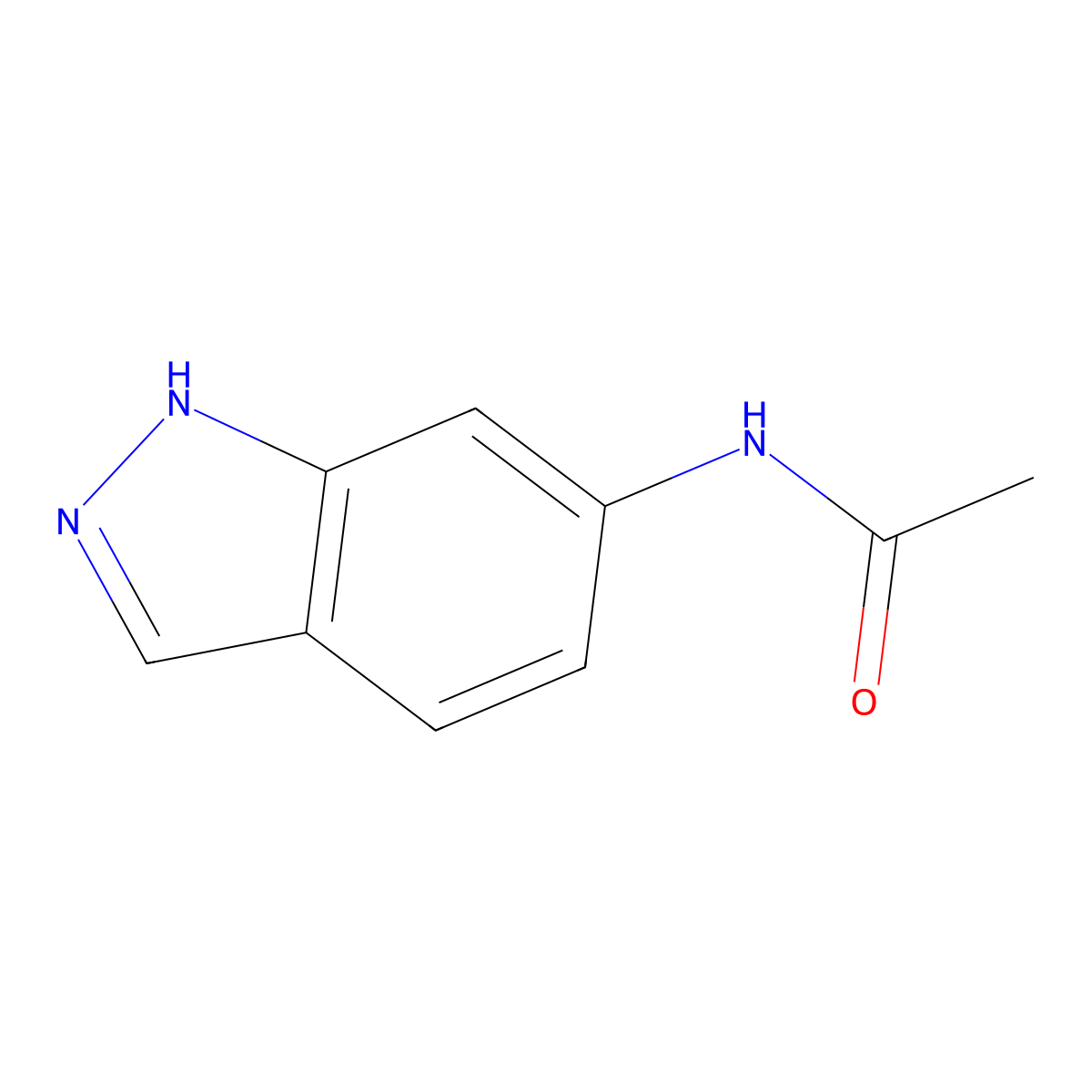 N-(1H-indazol-6-yl)acetamide molecular structure, CAS 13551-95-6