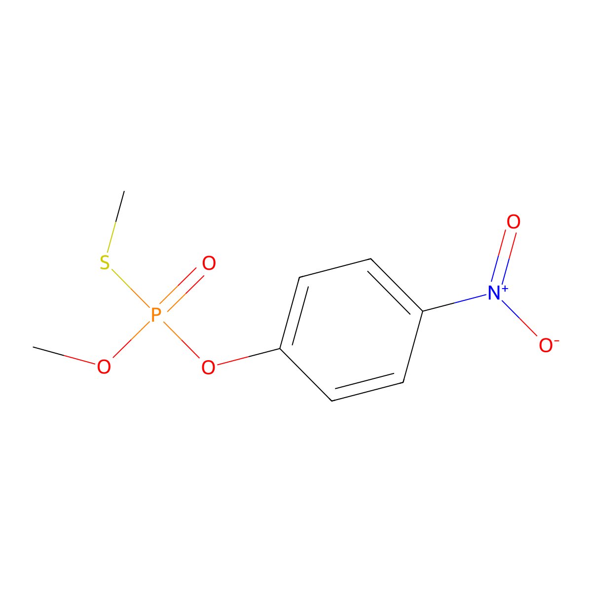 S-methyl-methylparathion molecular structure, CAS 135513-15-4