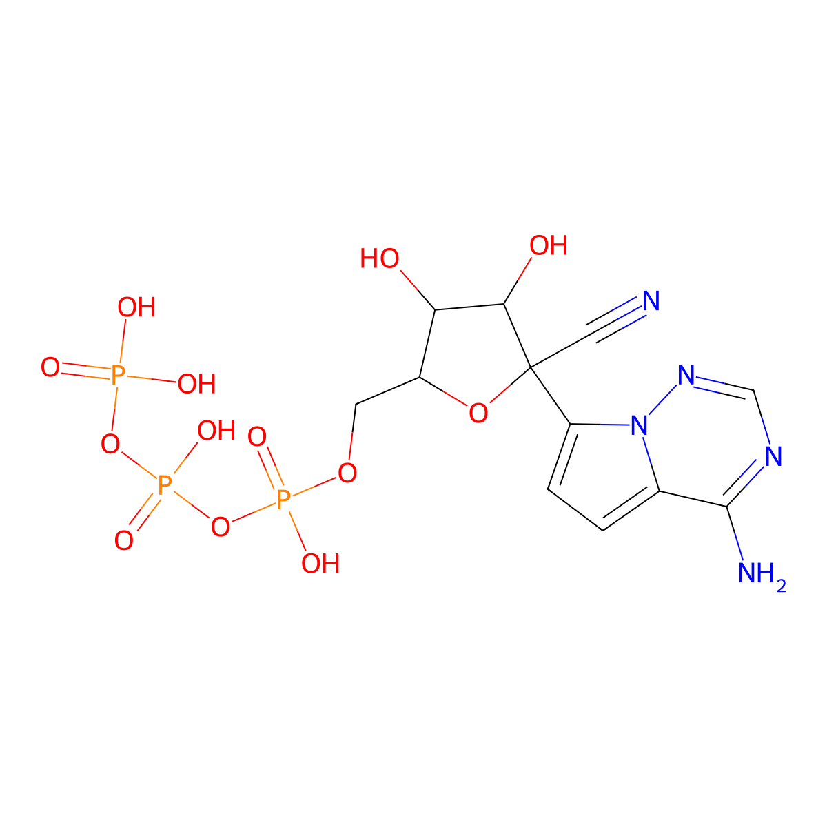 GS-441524 triphosphate molecular structure, CAS 1355149-45-9