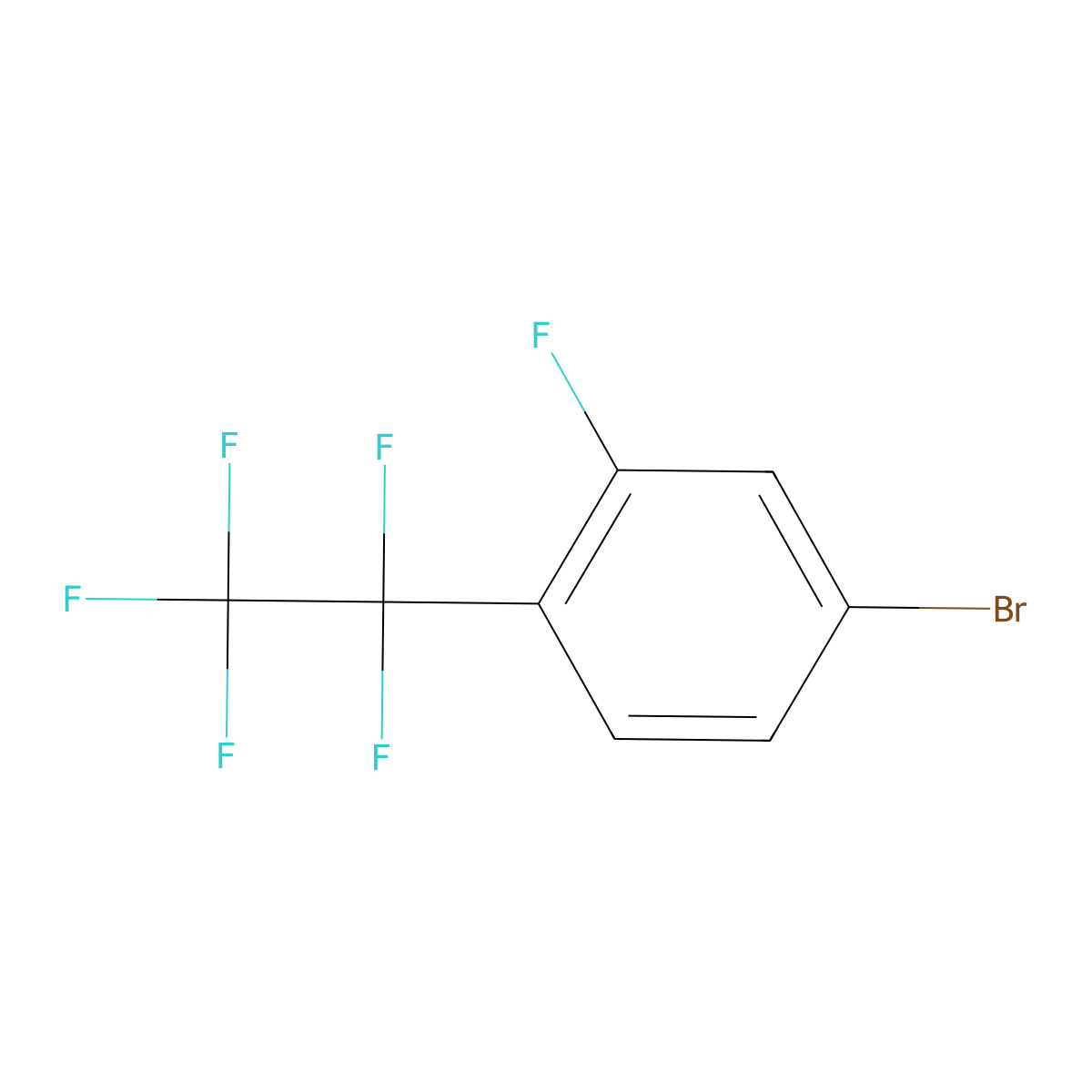 4-Bromo-2-fluoro-1-(pentafluoroethyl)benzene molecular structure, CAS 1355157-49-1