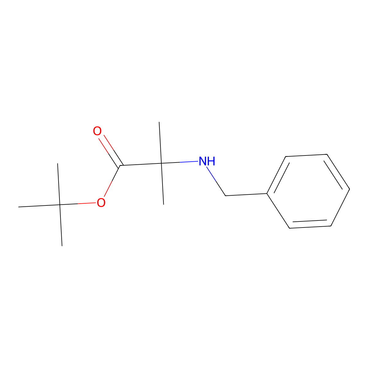 Tert-butyl 2-(benzylamino)-2-methylpropanoate molecular structure, CAS 1355158-73-4
