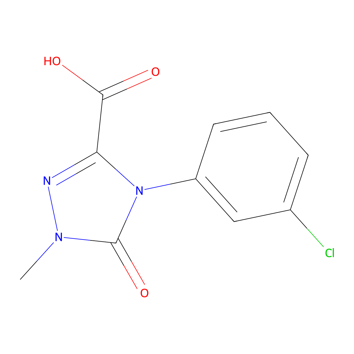 4-(3-Chlorophenyl)-1-methyl-5-oxo-4,5-dihydro-1H-1,2,4-triazole-3-carboxylic acid molecular structure, CAS 1355170-45-4