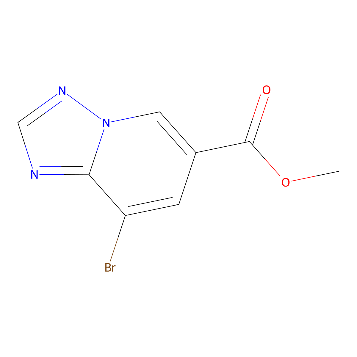 Methyl 8-bromo-[1,2,4]triazolo[1,5-A]pyridine-6-carboxylate molecular structure, CAS 1355170-70-5