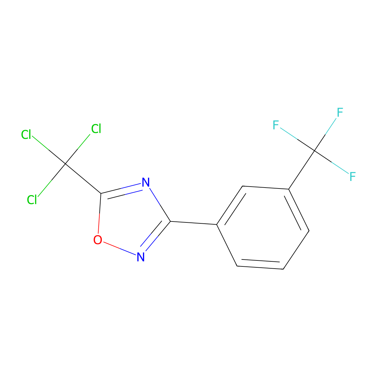 5-(Trichloromethyl)-3-[3-(trifluoromethyl)phenyl]-1,2,4-oxadiazole molecular structure, CAS 1355170-74-9