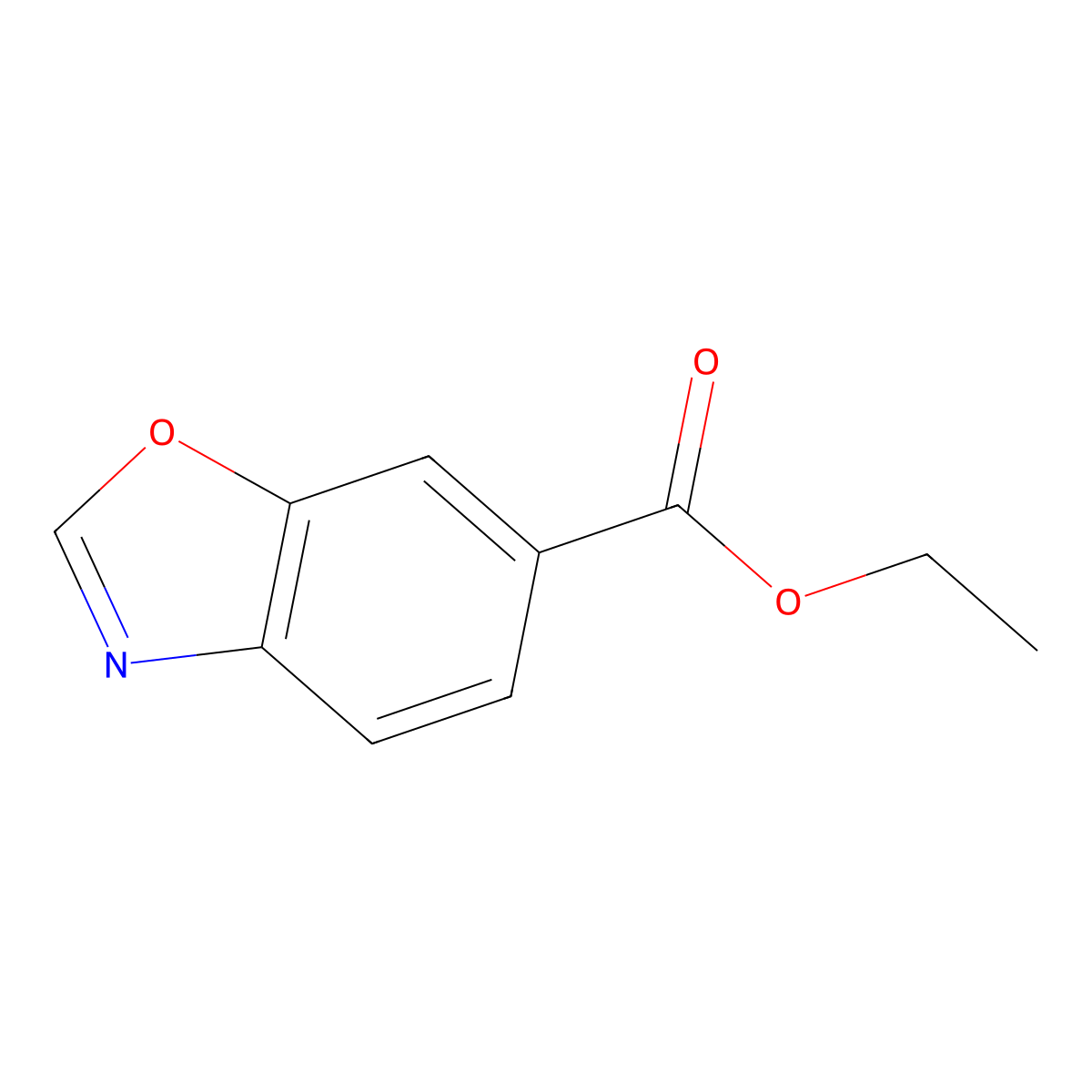 Ethyl 1,3-benzoxazole-6-carboxylate molecular structure, CAS 1355171-03-7