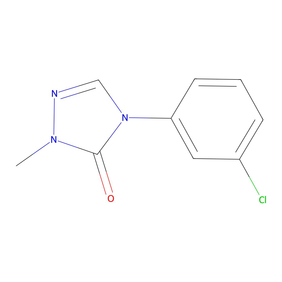 4-(3-chlorophenyl)-2-methyl-2,4-dihydro-3H-1,2,4-triazol-3-one molecular structure, CAS 1355171-14-0