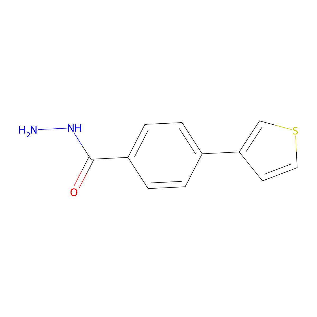 4-(Thiophen-3-yl)benzohydrazide molecular structure, CAS 1355171-16-2