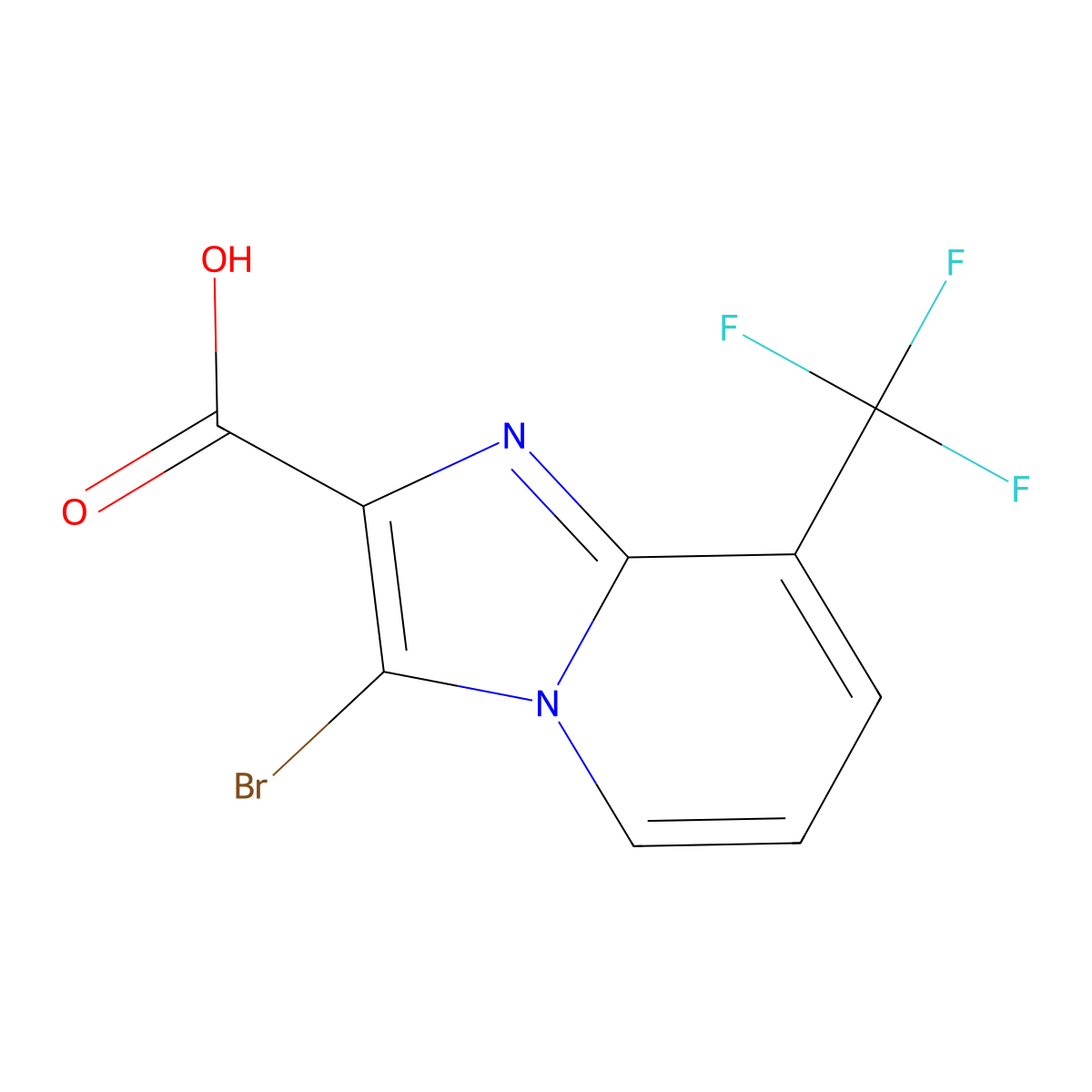 3-Bromo-8-(trifluoromethyl)imidazo[1,2-a]pyridine-2-carboxylic acid molecular structure, CAS 1355171-41-3