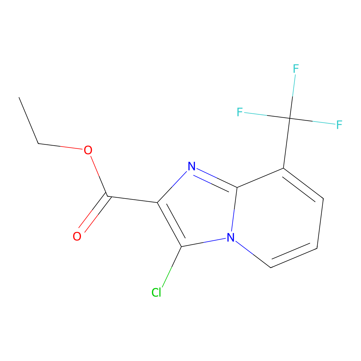Ethyl 3-chloro-8-(trifluoromethyl)imidazo[1,2-A]pyridine-2-carboxylate molecular structure, CAS 1355171-67-3