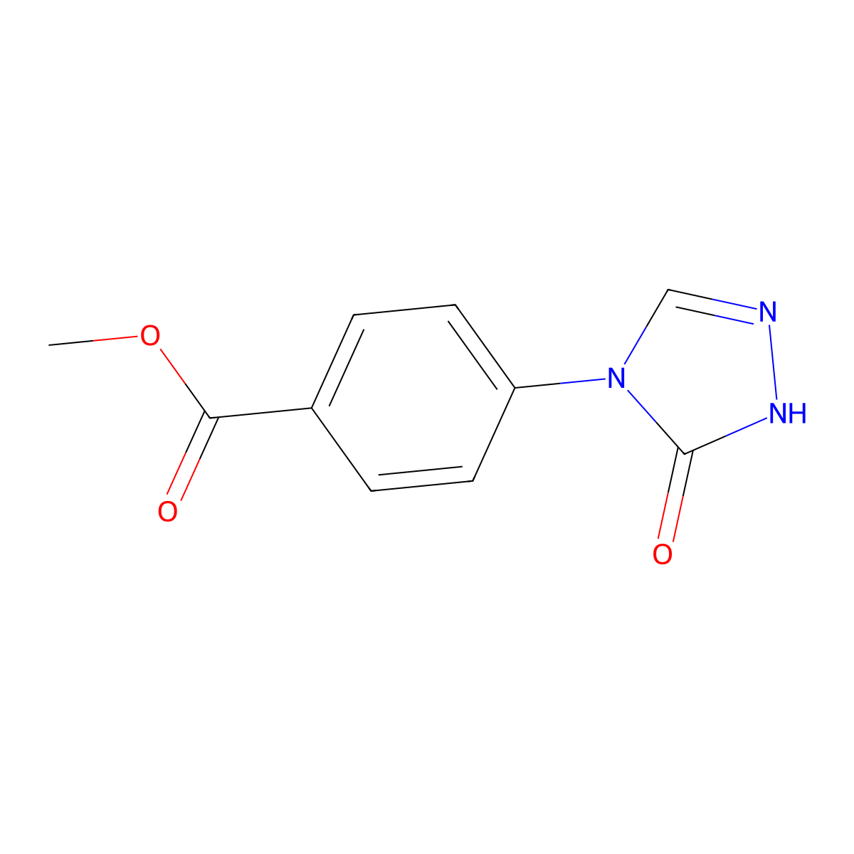 Methyl 4-(5-oxo-1,5-dihydro-4H-1,2,4-triazol-4-yl)benzoate molecular structure, CAS 1355171-73-1