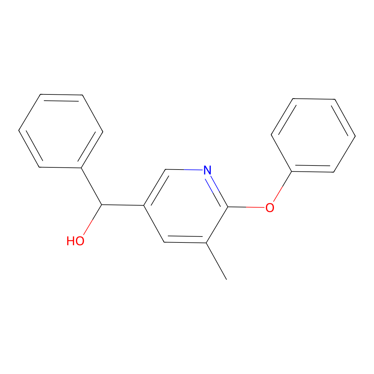 (5-Methyl-6-phenoxy-pyridin-3-yl)-phenyl-methanol molecular structure, CAS 1355172-30-3