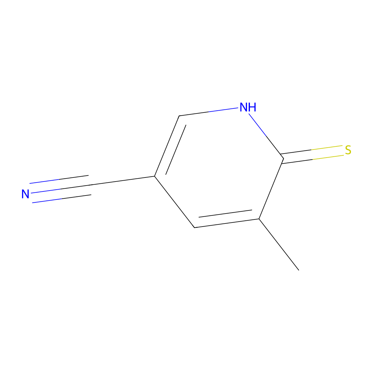 6-Mercapto-5-methylnicotinonitrile molecular structure, CAS 1355172-51-8