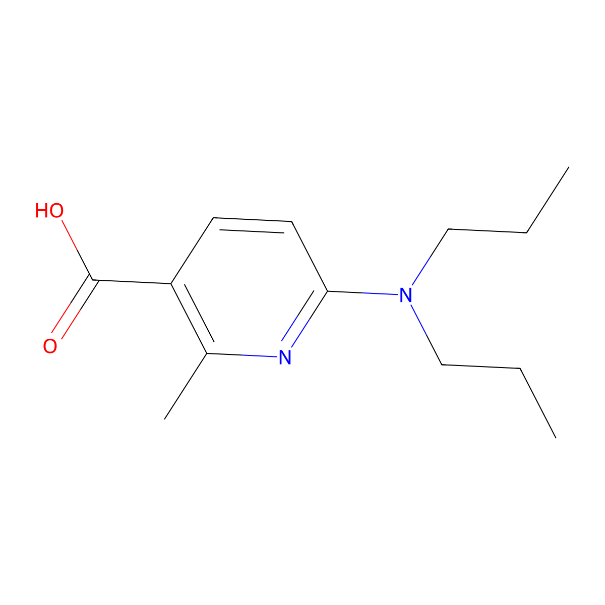 6-(Dipropylamino)-2-methylnicotinic acid molecular structure, CAS 1355172-53-0