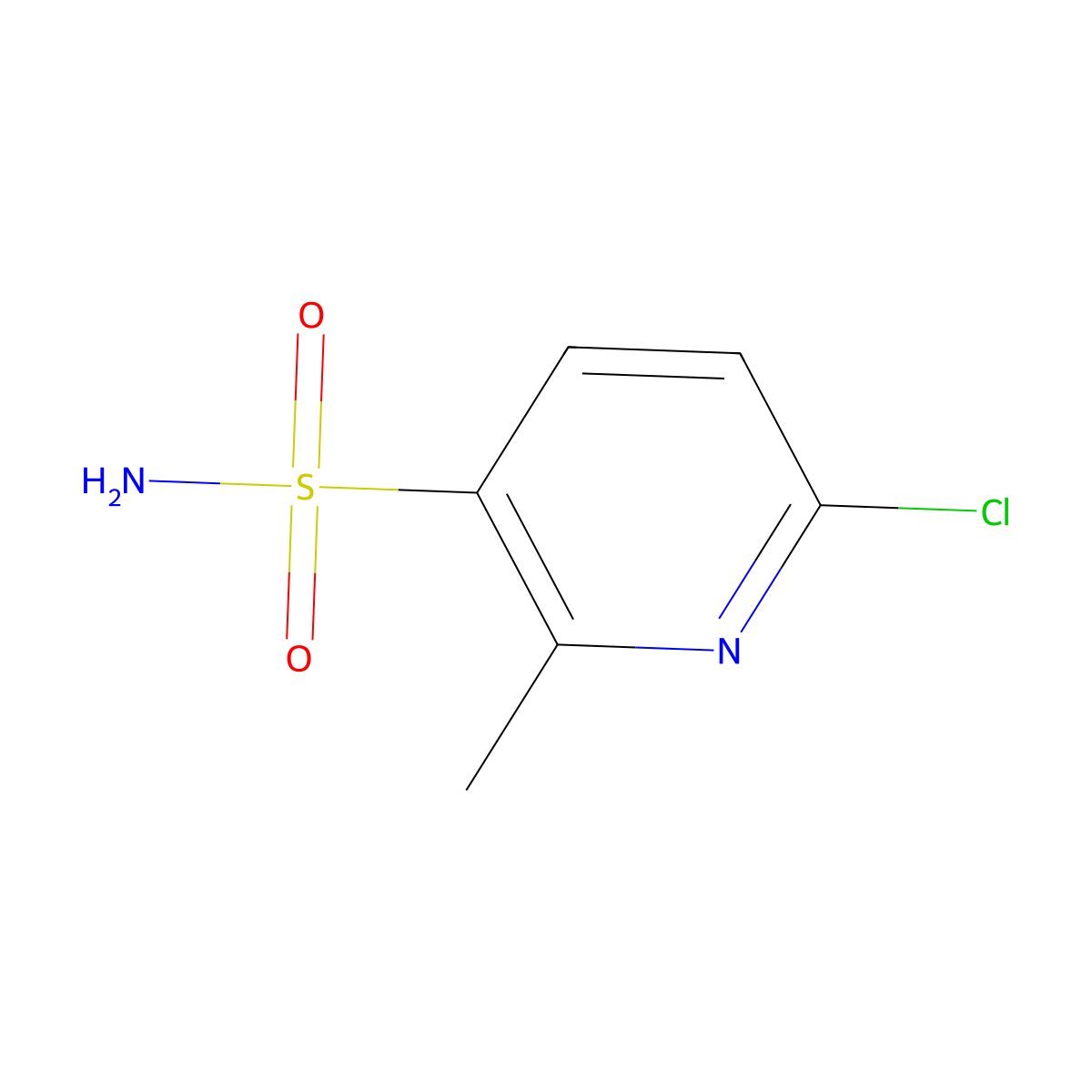 6-Chloro-2-methylpyridine-3-sulfonamide molecular structure, CAS 1355172-69-8