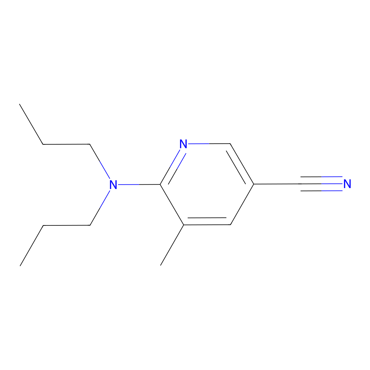 6-(Dipropylamino)-5-methylnicotinonitrile molecular structure, CAS 1355172-78-9