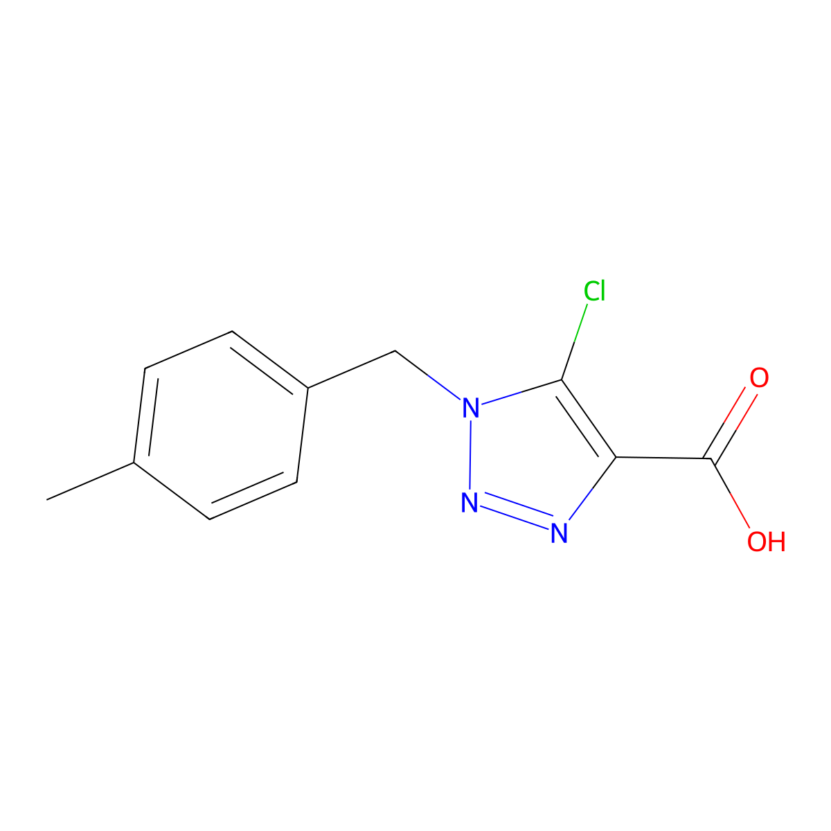 5-Chloro-1-(4-methylbenzyl)-1H-1,2,3-triazole-4-carboxylic acid molecular structure, CAS 1355172-83-6