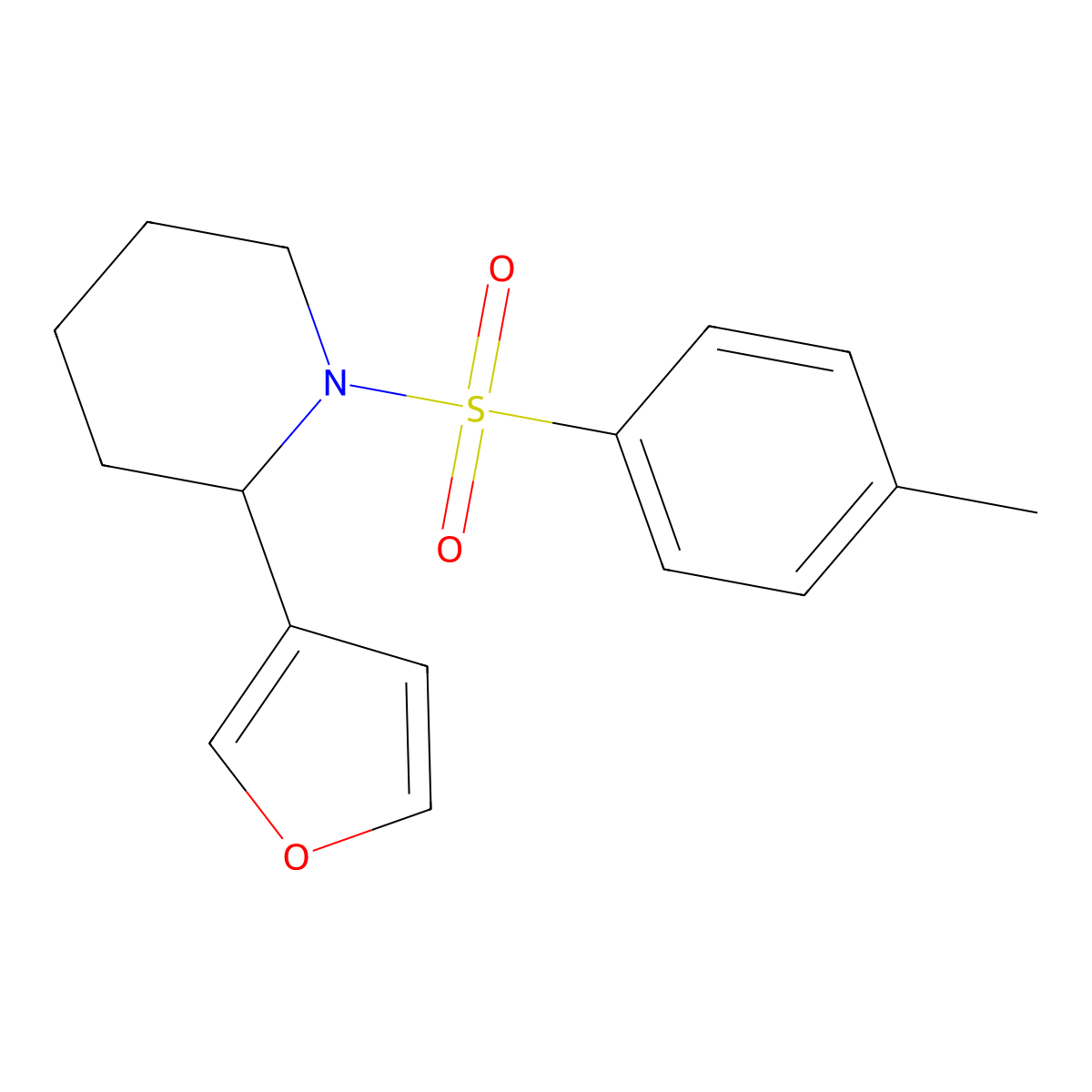 2-(Furan-3-yl)-1-tosylpiperidine molecular structure, CAS 1355172-89-2