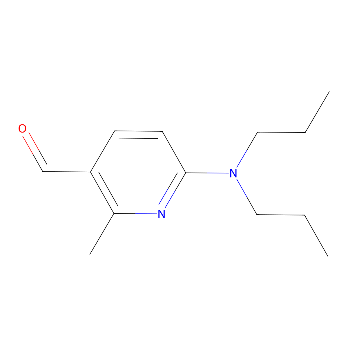 6-(Dipropylamino)-2-methylnicotinaldehyde molecular structure, CAS 1355173-12-4
