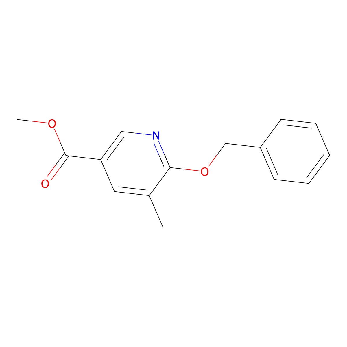 Methyl 6-(benzyloxy)-5-methylnicotinate molecular structure, CAS 1355173-26-0
