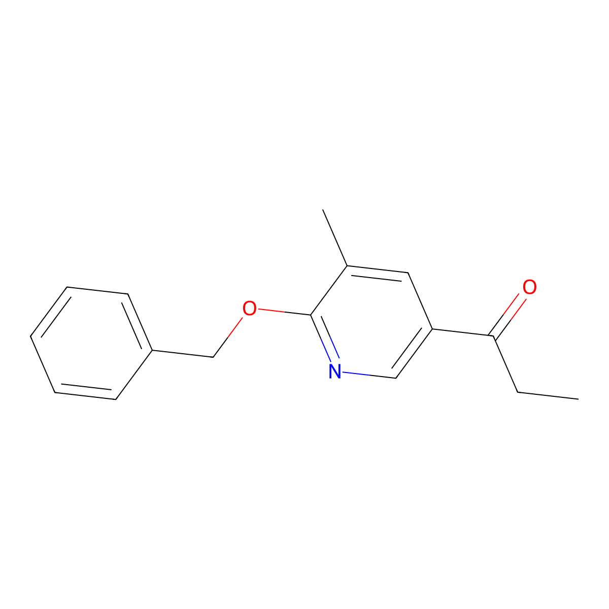 1-(6-(Benzyloxy)-5-methylpyridin-3-yl)propan-1-one molecular structure, CAS 1355173-40-8